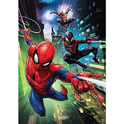 Marvel Miles Morales Y Spiderman 2099 Rompecabezas De P...