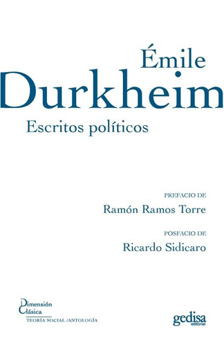 Escritos Políticos, Durkheim, Ed. Gedisa