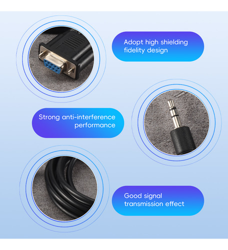 Cable Db9 Vga Hembra De 9 Pines, Db 9 Hembra A Trs De 3,5 Mm