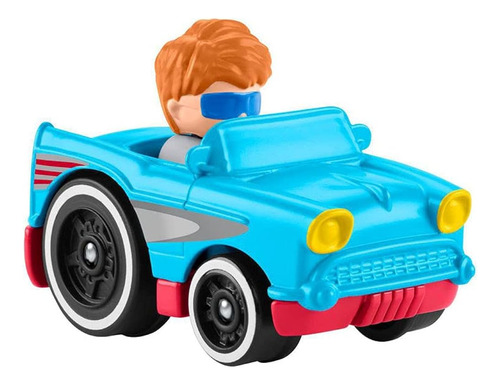 Little People Wheelies Retro Convertible - Gmj25 ~ Coche Azu