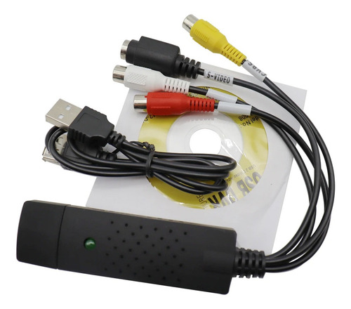 Conversor Usb 2.0 Vhs/dvd Áudio E Vídeo - Cor Preto