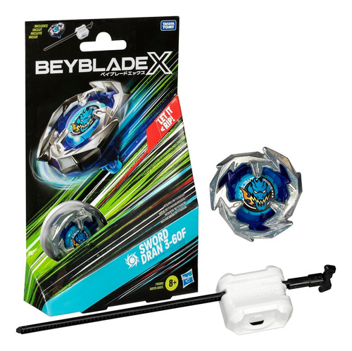 Beyblade X Kit Inicial Sword Dran 3-60f Color Azul