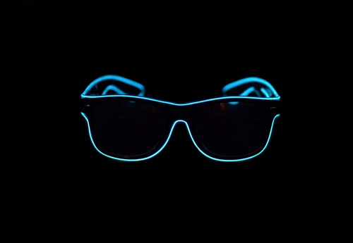 Imagen 4 de 10 de Anteojo Lente Risky Neon Full Led Wayfarer Flogger X1