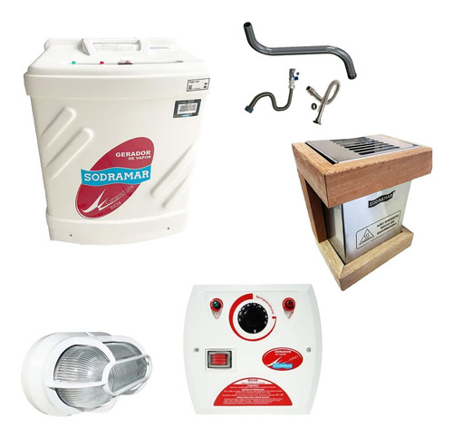 Kit Completo Com Gerador De Vapor Para Sauna 15kw Acessorios