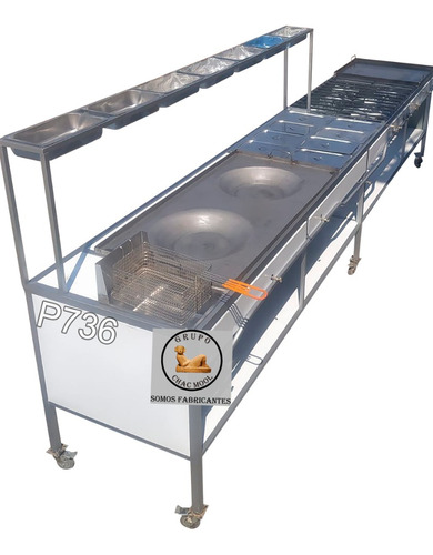 Carrito De Comida Cn Freidora Memelera Parrilla Plancha P736