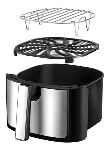 Imagen 3 de 4 de Freidora de aire Gourmia 7 QT Digital Air Fryer GAF798 de 6.7L color negro/plata 120V