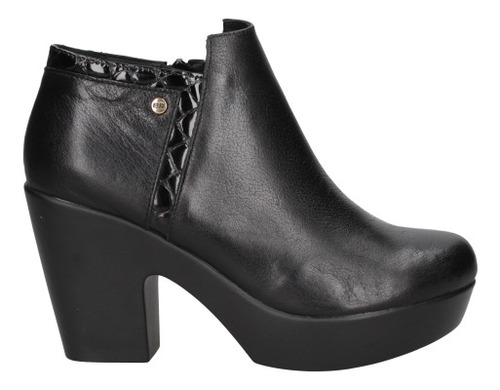 Botin Cuero Mujer Bruno Rossi Bjo53 Negro