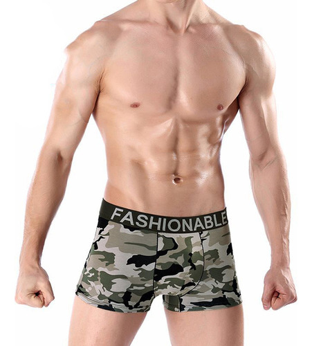 Calzoncillos Bóxer De Moda Con Estampado De Camuflaje De ALG