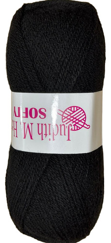 Lana Judith Ovillos X 100 Grs C/u Modelo Softy Lana Fina Negro Ahb024