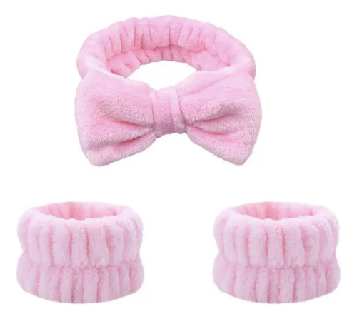 Set Conjunto De Banda Diadema Cabello Y Muñequeras De Baño