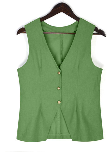 Lino De Algodón Liso De Dos Piezas Para Mujer, Manga Corta,