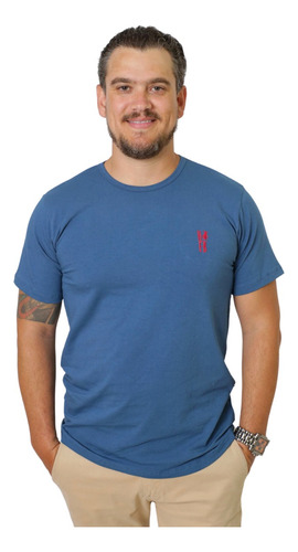 Camiseta Masculina Basic Azul Petróleo