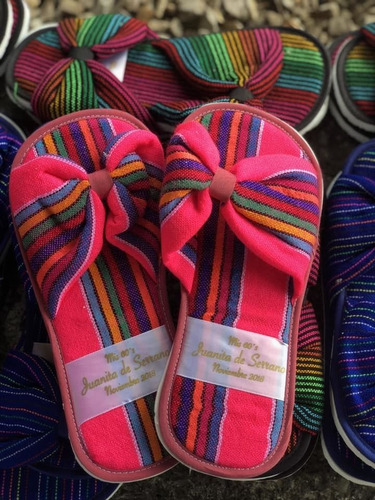 Pantuflas Mexicanas Colores Recuerdos Para Boda Xv