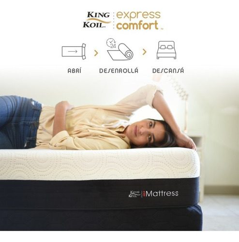 Imagen 8 de 10 de Colchon King Koil Alta Densidad 160x200 Espumas Soft G22