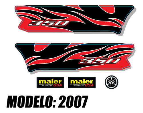 Kit Calcos - Gráfica Trompa Maier Yamaha Banshee - Laminados