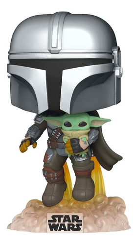 Funko Pop The Mandalorian Mando Flying With The Child #402