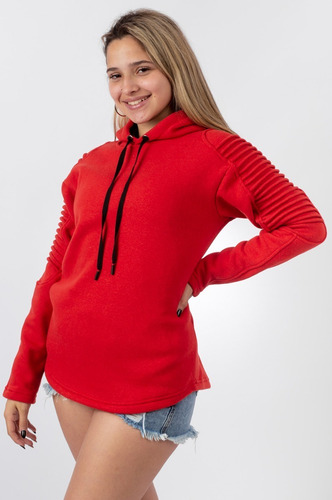 Imagen 7 de 10 de Maxibuzo Hoodie Mujer Buzo Con Capucha No Canguro Cabron A21