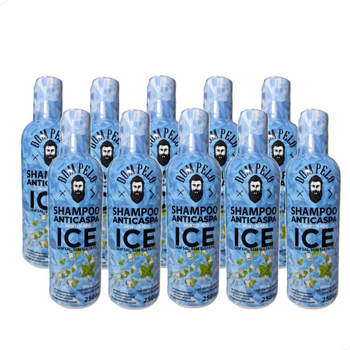 Kit 3 Shampoo Anticaspa Ice Mentolado 3 Em 1 Dom Pelo 250 Ml