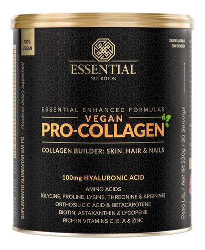 Vegan Pro-collagen 330g - Essential Nutrition / Com Nf
