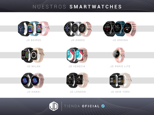 Smartwatch Reloj Inteligente Jd Paris Plata + Malla +cuota-*
