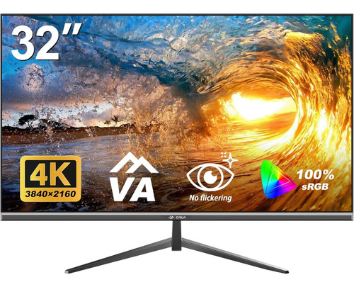 Monitor Crua Cr320c Para Juegos Uhd 4k Vesa Hdmi2.0 127v Color Negro