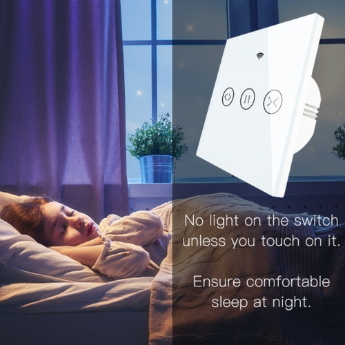 Imagem 6 de 10 de Kit 4 Interruptores Cortina 1 Tecla Wifi Alexa, Google Home