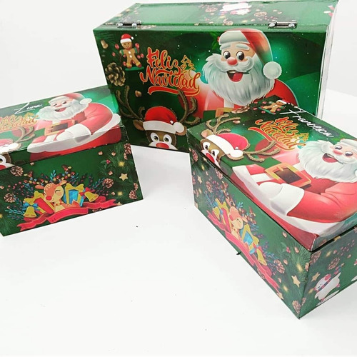 Cajas Navideñas De Madera Regalos Empresariales Familia Comp