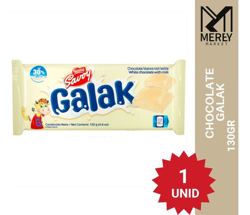 Chocolate Galak Venezolano 130gr. Mereymarket