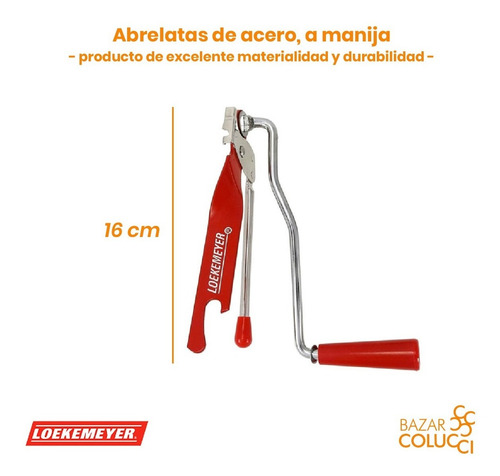 Abrelatas A Manija, Loekemeyer - Bazar Colucci