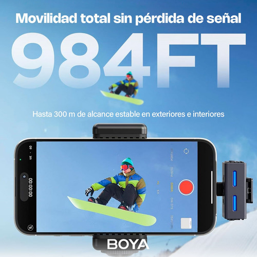Micrófono Wireless Celular Boyalink 3 Ia Cancelación Ruido