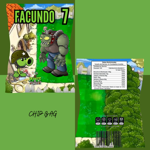 Kit Imprimible Cumpleaños Candy Bar Plants Vs Zombies Pvz