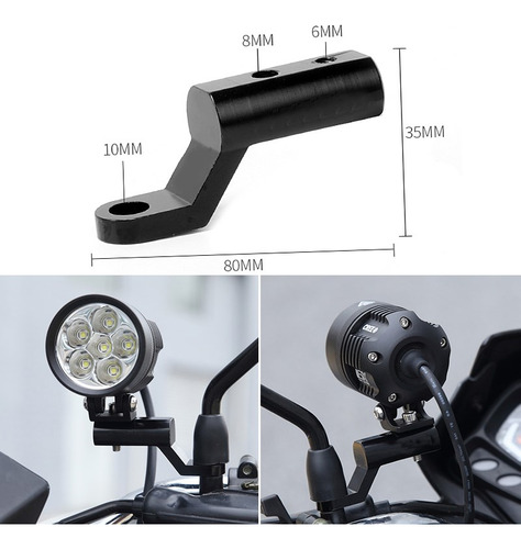 Para Adaptador Extensor Espaciador Luz Espejos M8 M6