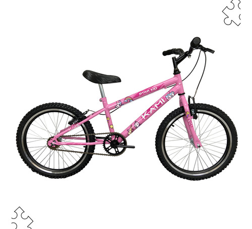 Bicicleta Infantil Kami Star Kid Fadas Menina Aro 20 Criança Cor Rosa Tamanho 10 Tamanho do quadro 20