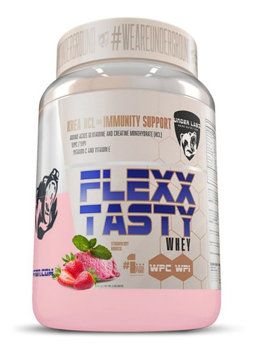 Suplemento Em Pó Under Labz Whey Protein Sabor Strawberry Mousse Em Pote De 907g