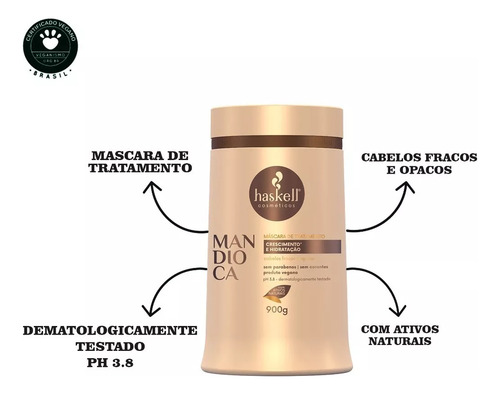 Kit Completo Mandioca Haskell 1 Litro 6 Itens