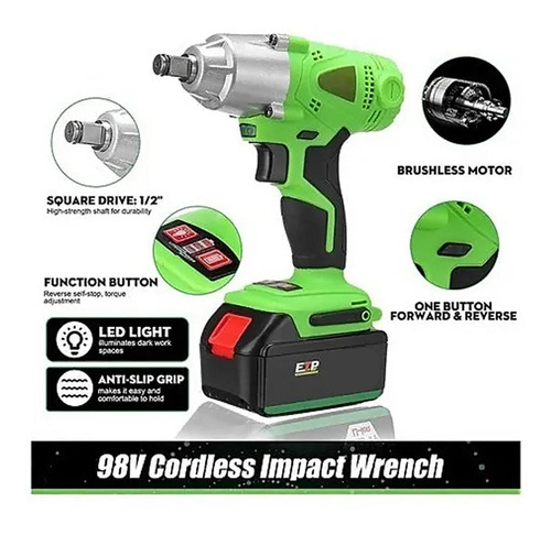 Imagen 4 de 5 de Llave De Impacto Inalambrica Pistola Atornillador