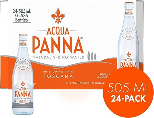 Água Mineral Acqua Panna Toscana Sem Gás Garrafa 24x505 Ml