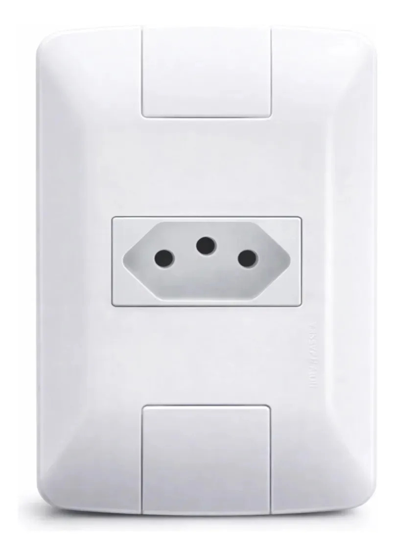 Conjunto Tomada 20A 250V 2P+T 4x2 Tramontina Aria Branco 20 Amperes 1 Unidade