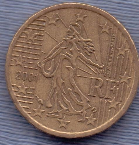 Francia 10 Cent Euro 2001 * Libertad *