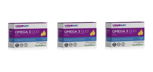 Omega 3 Duo Vegetal Chia Y Marino Pescado Trigliceridos X3