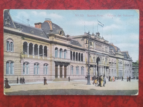 Buenos Aires Palacio De Gobierno 1900 Postal Z. Fumagalli