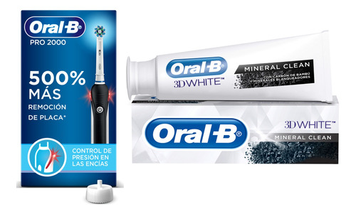 Imagen 1 de 11 de Cepillo Eléctrico Recargable Oral-b Pro + Crema Dental 3d