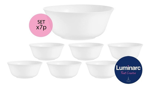 Juego Set De Vajilla Ensaladera Y Bowls Compoteras Everyday 