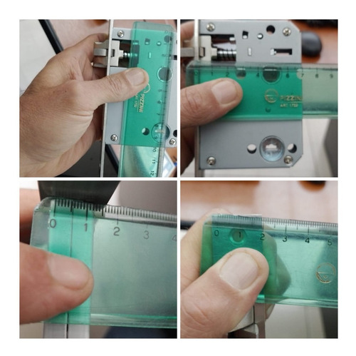 Cerradura Electrónica Huella Código 4 Cerrojos Aluminio Der Negro