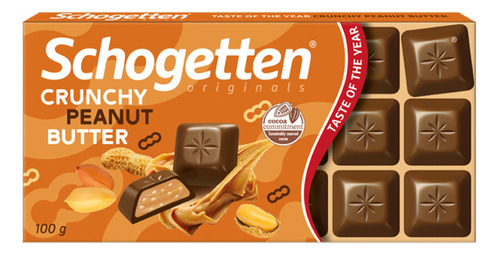Chocolate Schogetten Crunchy Peanut Butter 100g Original