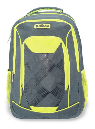 Mochila deportiva Wilson IX-15408 color gris/verde diseño lisa 32L