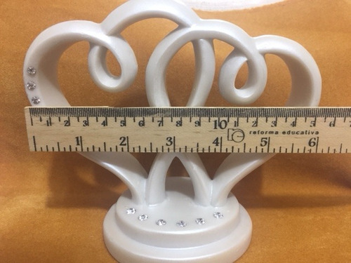 Imagen 4 de 5 de Adorno Para Pastel De Boda 2 Corazones Cake Topper