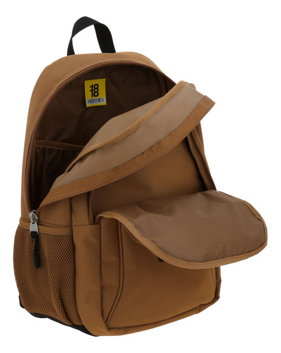 Mochila Grande Chenson 1818 Wynn Juvenil Unisex Hombre Cafe Marrón Liso