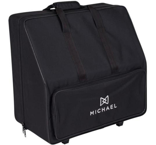 Acordeon Michael Acm8007 80 Baixos 7/2 Registros Com Case Cor Preto