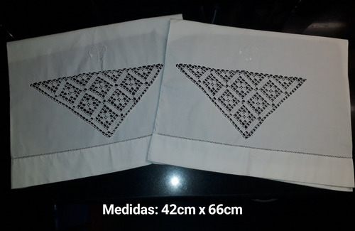 Imagen 1 de 6 de Antiguas Fundas Almohada Bordadas Vainillas Crochet Nuevas!